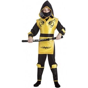 Ninja Kostuum Geel Voor Kind 3 Tot 4 Jaar