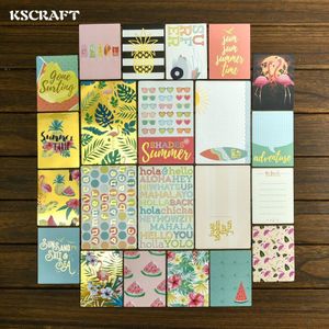 KSCRAFT 20 Pcs Zomer Tijd Cardstock Die Cuts voor Scrapbooking DIY Projecten/Fotoalbum/Card Making Ambachten