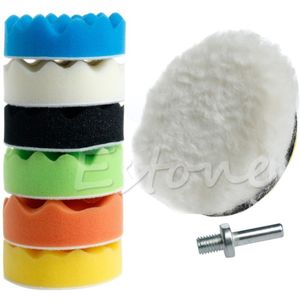 8 Stks/set 4 ""(100Mm) Spons Polijsten Waxen Buffing Pads Kit Compound Polish Auto