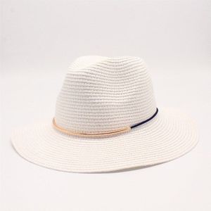 Zomer Unisex Zonnehoed Casual Panama Strooien Hoed Vrouwen Brede Rand Strand Jazz Mannen Hoeden Opvouwbare Chapeau