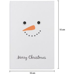 5pcs Leuke Herten Wenskaart Xmas Sneeuwpop Papier Card Party Kids Favor Vrolijk Kerstfeest Uitnodiging Kaart Vouwen
