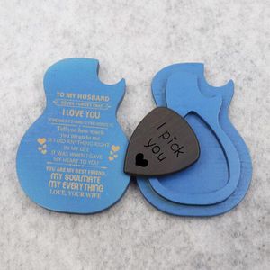 Houten Plectrums Doos Vaders Echtgenoot Vader Plectrum Akoestische Man Stadium Doos Winkel Arriveert Q00022