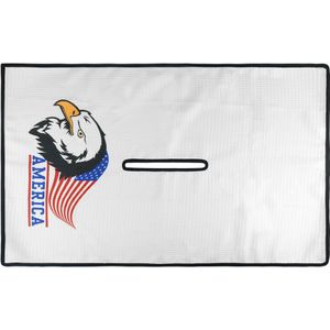 Craftsman Golf Handdoek Eagle Patroon Microfiber Waffle Weave Licht Gewicht Sneldrogend voor Schoonmaken Clubs Sport Handdoek