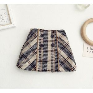 Mode Baby Meisje Wollen Plaid Rok Fleece Meisje Korte Rok Hip Hoge Taille Lente Herfst Winter Baby Kleding 1-10Y