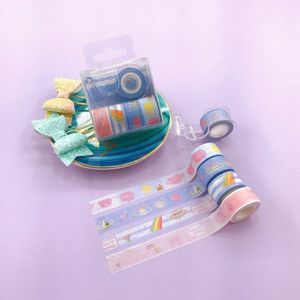 5Pcs Dieren Mini Washi Tape Schattige Beer Decoratieve Zelfklevende Masking Tapes Voor Decoraties Scrapbooking Dagboek Diy Albums Tapes