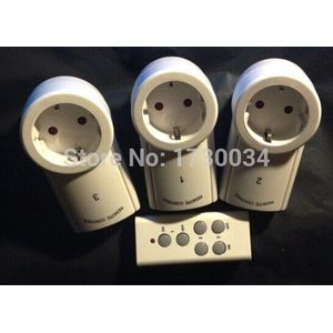 3 in1 plug met socket 10a 230 V afstandsbediening functie RF 433.92 MHz Duitsland standaard schakelaar