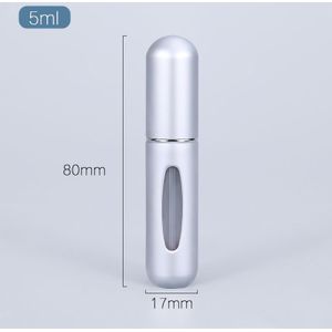 Umetass 5Ml Parfum Fles Spuit Draagbare Mini Geur Doseren Fles Geanodiseerd Aluminium Case Cosmetische Container 1 Stuk