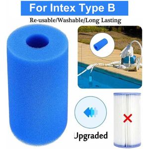 Zwembad Filter Fit Voor Intex Type I/Ii/Vi/D/H/S1/Een/B Wasbare Herbruikbare Zwembad Schuim Spons Filter Accessoires