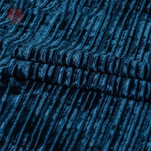 Luxe royal blue geplooide Velours Fluwelen Stretch Doek kleding voor winter herfst jurk jas broek tissu stoffen SP5685