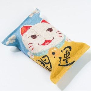 Cartoon Lucky Cat Tissue Box Cover Auto Servet Papier Container Papieren Handdoek Case Servettenhouder Home Decor Keuken Accessoires