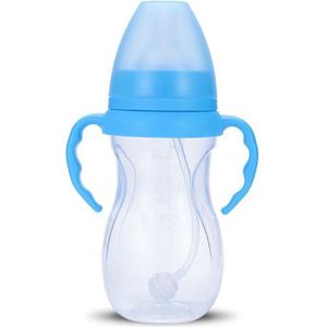 330ml Zuigfles Pasgeboren Kinderen Leren Voeden Drinken Handvat Fles Kids Straw Water Flessen Training Cup