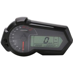 Universele 12V Motorcycle Lcd Digitale Gauge Oeter Toerenteller Speeeter Km/H