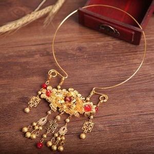 Oude Cheongsam Kwastje Dagelijks Hanfu Klassieke Chinese stijl Gouden hanger Kwastje Bruid Ketting Prestaties Accessoires Cosplay