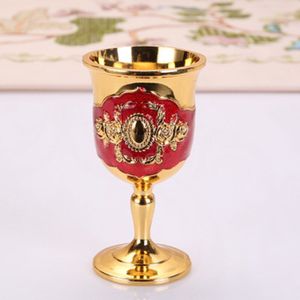 Retro Creatieve Kleine Drank Wijn Cup Goud Europese Stijl Huis Bar Propitiate Water Cup Wit Messing Koper Essentiële Boeddhistische Een