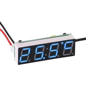 Aozbz Led Temperatuur Klok Thermometer Voltmeter Led Display Digitale Klok Digitale Timer Groen Blauw Rood Licht