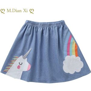 Meisjes Rokken Zomer Baby Baby Meisjes Kleding Eenhoorn Regenboog Borduren Katoen Mini Rokken Peuter Baby Meisjes Rokken