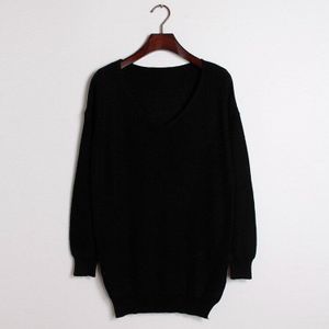 Hlbcbg V-hals Vrouwen Basic Trui Herfst Winter Dikke Warme Gebreide Jumper Femme Kerst Truien Geribbelde Gebreide Trui Tops