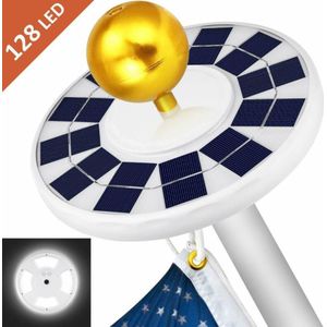 Zonne-energie 128 Led Vlag Pole Licht Nacht Super Heldere Vlaggenmast Waterdicht Self-Contained Zonne-energie Systeem