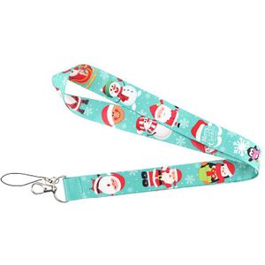 CA484 20 Stks/partij Kerstman Kerst Neck Strap Lanyard Voor Key Id-kaart Telefoon Strap Usb Badge Houder Hangen rope Lariat