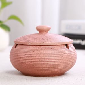 9 Kleuren Grote Keramische Asbak Creatieve Eenvoudige Retro Chinese Keramische Asbak Home Decor Roken Accessoires Aardewerk Pot Brander