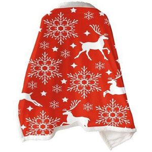 Poncho - Gedrukt - Deken - Multifunctioneel - Winter - 100% Polyester