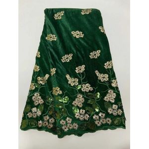 Liser Borduurwerk Fluwelen Stof Kant - 5 Yards - Voor Avondjurk - Met Sequince