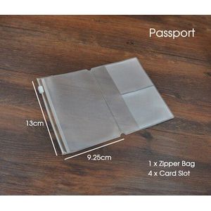 PVC Rits Zak Organizer Houder voor Reizen Notebook Dagboek Journal Accessoire Tickets Kaarten Opslag
