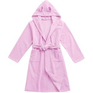 Peuter Jongens Meisjes Solid Hooded Flanel Badjassen Handdoek Nachtjapon Nachtkleding kinderen badjas #3S23