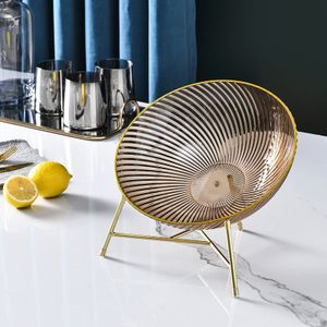 Gold Line Fruitschaal Thuis Woonkamer Koffietafel Groente Snack Plaat Snoep Gedroogd Fruit Licht Luxe Eenvoudige Ins stijl