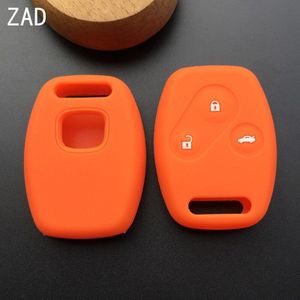 ZAD Siliconen Sleutel Case Voor HONDA Accord Pilot CR-V CRV Civic auto Styling 3 Knoppen Afstandsbediening Cover Key Case shell houder set