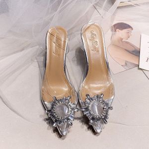 Mazefeng Pvc Sandalen Vrouwen Wees Clear Crystal Cup Hoge Hak Stiletto Sexy Pumps Zomer Schoenen Peep Toe Vrouwen Pumps Maat 35-43