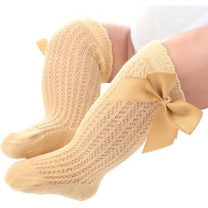 Newbornsocks Meisjes Lente-Zomer Mesh Sokken Kinderen Golf Zonder Hakken Met Boog Prinses Sokken Kinderen Sokken