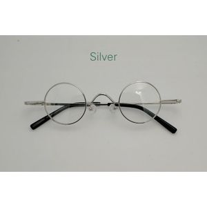 Ronde Volwassen Bril, Zeer Kleine Lens Grootte, Goud, Zwart, Zilver Maat 36 Mm, bijziendheid Optische Bril