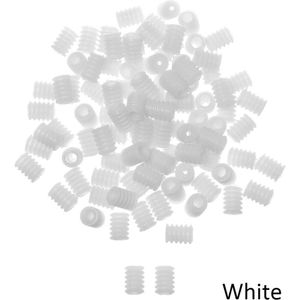 100 Pcs Siliconen Platte Spiraal Gesp Verstelbare Kraal Anti-Slip Masker Gesp Elastische Band Cap Stopper Ear Koord Trekkoord knop