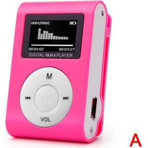 Mini Lcd-scherm MP3 Speler Met Clip 4 Kleuren Stereo Usb Muziekspeler 3.5Mm Stereo Jack MP3 Speler