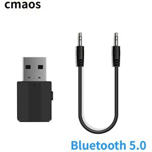 Cmaos Usb Draadloze Bluetooth 5.0 Receiver Adapter Music Speakers 3.5Mm Aux Auto Stereo Audio Adapter Voor Tv Hoofdtelefoon