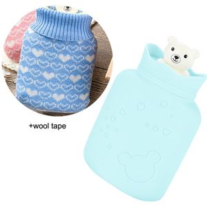Leuke Cartoon Warm Water Zak Kan Magnetron Verwarming Siliconen Water Fles Water Injectie Mini Water Warme Tas Hand Warmers
