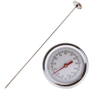 HLZS-20 Inch/50Cm Lengte Compost Bodem Thermometer Premium Food Grade Roestvrij Staal Meten Sonde Detector