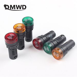 1 Pc 12V 24V 220V 22 Mm Flash Signaal Kleurrijke AD16-22SM Rode Led Actieve Zoemer alarm Indicator Rood Groen Geel