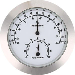 Vochtigheid Temperatuur Meter Voor Viool Gitaar Instrument Care, Ronde Thermometer Hygrometer