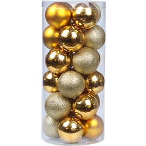 6Cm 24Pcs Kerstboom Xmas Ballen Decoraties Kerstballen Glitter Overhandigen Party