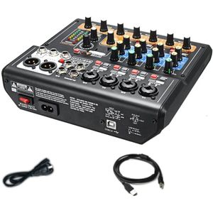 Professionele 8 Kanalen O Mixing Console Mini Usb Digitale Dj Mixer Met Pad Schakelaars Dsp Effect Voor Karaoke Pc Vergadering (Ons Pl