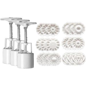 3 Set Cake Dessert Mold Set Met 6 Stuks Postzegels, Diy Maan Cakevorm, kerst Taart Decoratie Pers Voor Bad Bommen