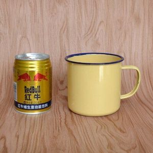 Koffie Thee Cup Nostalgische Creatieve Vintage Emaille Drinkware Koffie Kopjes Thee Kop Gedrukt Coating Buik Melk Ontbijt Mok