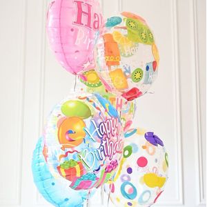 7Pcs 18 Inch Transparante Verjaardag Folie Ballonnen Volwassen Verjaardagsfeestje Decoratie Kids Helium Ballon Cartoon Globos Baby Shower