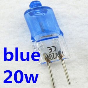 10 Pcs (5 Dozen) halogeen G4 12 V 20 W Transparant/Blauw Wit/Warm Licht Oppervlak Plating Blauw 12 V G4 20 W Blauw Kristal Licht Kralen