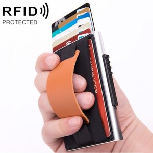 Rfid Smart Wallet Credit Card Holder Metal Dunne Slanke Mannen Portefeuilles Pass Secret Pop Up Minimalistische Portemonnee Kleine Zwarte Portemonnee