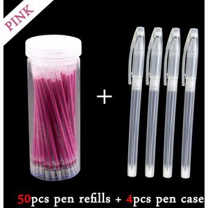 50Pcs Hoge Temperatuur Verdwijnende Pen Refill Voor Diy Patchwork Pu Leer Stof Marker Warmte Uitwisbare Pen Met Een Opslag doos