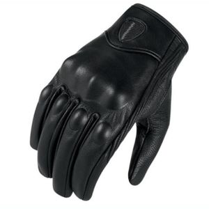 Unisex Roze Waterdichte Motorfiets Lederen Handschoenen Retro Black Volledige Vinger Touch Screen Guantes Moto Handschoenen Lederen Racing Handschoenen