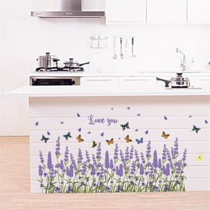 Vivid Wall Sticker Lavendel Plint Veranda Keuken Badkamer Slaapkamer Woonkamer Achtergrond Decoratieve